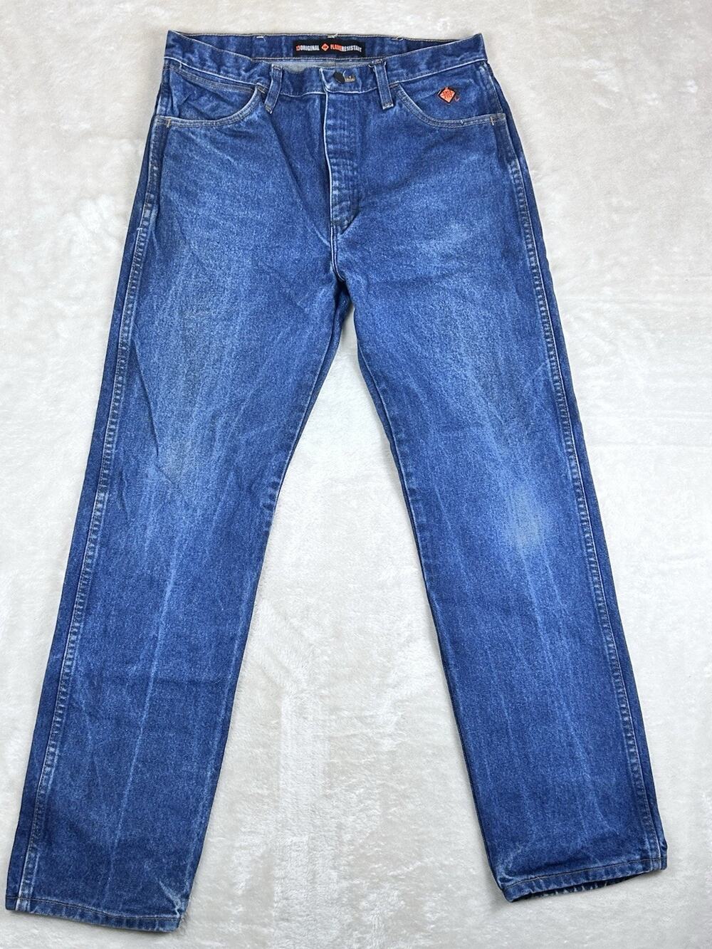 Wrangler FR 13MWZ Flame Resistant Jeans Men's 33x32 Blue Workwear CAT 2 ATPV 24